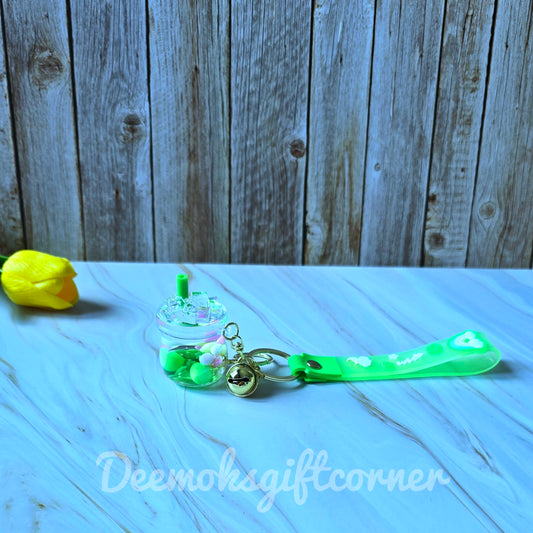 Ciondolo Bubble Tea Con Cubetti di Ghiaccio